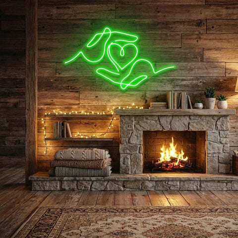 Heart Hand Led Neon Sign Light