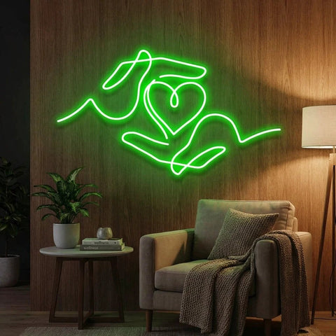 Heart Hand Led Neon Sign Light