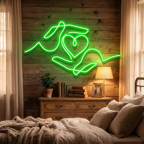 Heart Hand Led Neon Sign Light