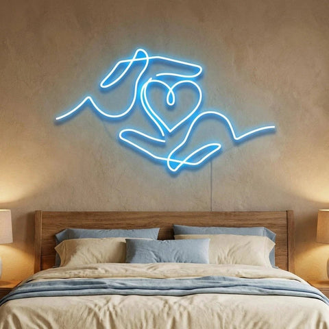 Heart Hand Led Neon Sign Light