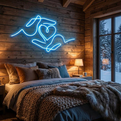 Heart Hand Led Neon Sign Light