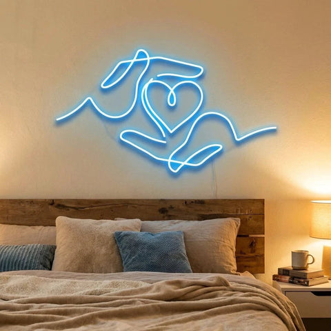 Heart Hand Led Neon Sign Light