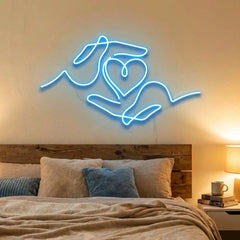 Heart Hand Led Neon Sign Light