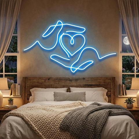 Heart Hand Led Neon Sign Light