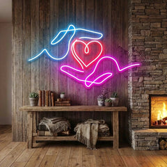 Heart Hand Led Neon Sign Light