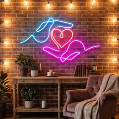 Heart Hand Led Neon Sign Light