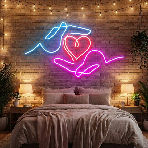 Heart Hand Led Neon Sign Light
