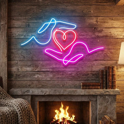 Heart Hand Led Neon Sign Light