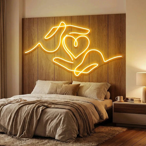 Heart Hand Led Neon Sign Light