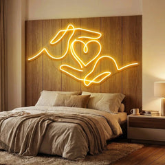 Heart Hand Led Neon Sign Light