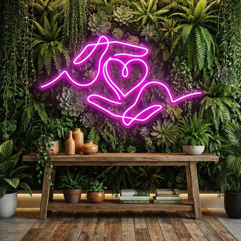 Heart Hand Led Neon Sign Light