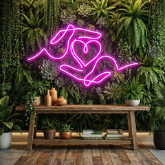 Heart Hand Led Neon Sign Light