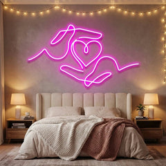 Heart Hand Led Neon Sign Light