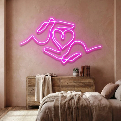 Heart Hand Led Neon Sign Light