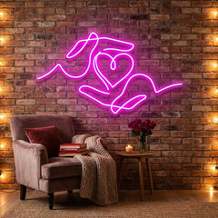 Heart Hand Led Neon Sign Light