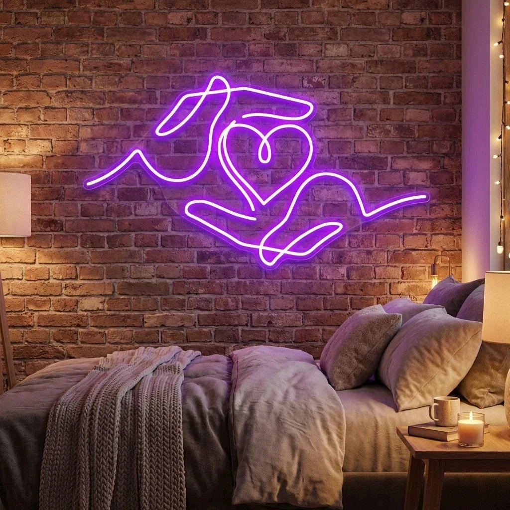 Heart Hand Led Neon Sign Light
