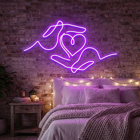 Heart Hand Led Neon Sign Light