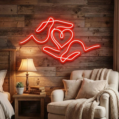 Heart Hand Led Neon Sign Light