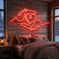 Heart Hand Led Neon Sign Light