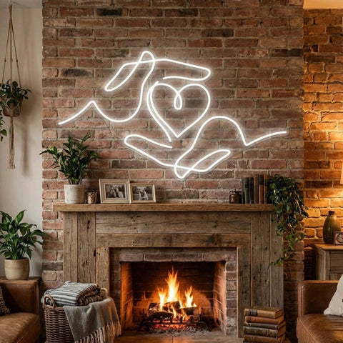 Heart Hand Led Neon Sign Light