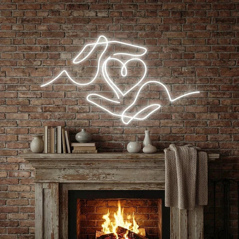 Heart Hand Led Neon Sign Light