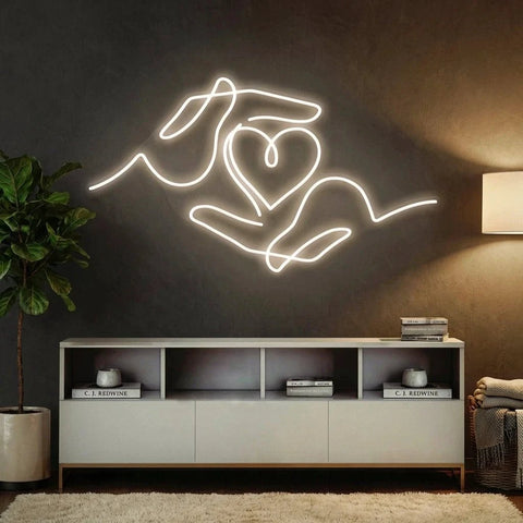 Heart Hand Led Neon Sign Light