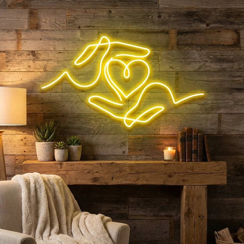 Heart Hand Led Neon Sign Light