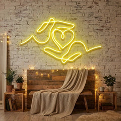 Heart Hand Led Neon Sign Light
