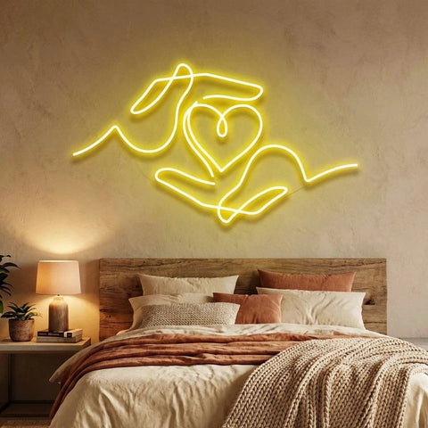 Heart Hand Led Neon Sign Light