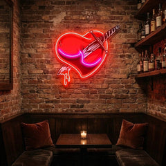 Heart Sword Artwork Led Neon Sign Light