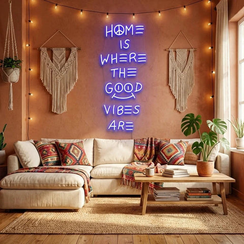 Home Is Where The Good Vibes Are Led Neon Sign Light