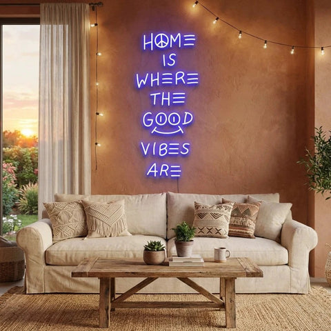 Home Is Where The Good Vibes Are Led Neon Sign Light