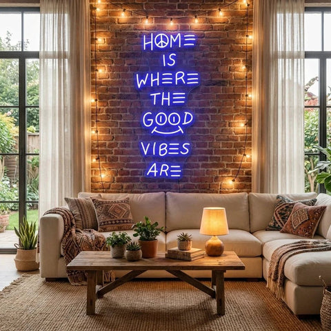 Home Is Where The Good Vibes Are Led Neon Sign Light