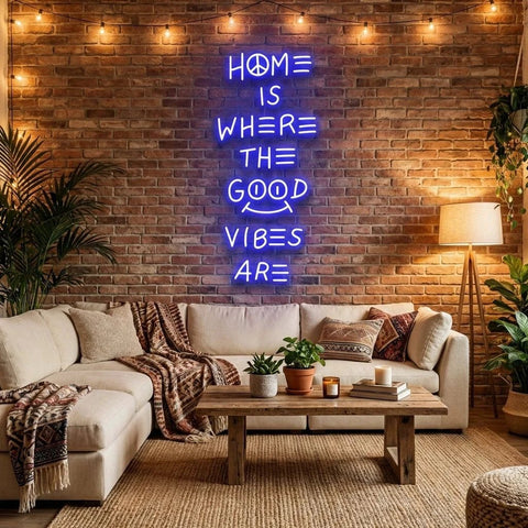 Home Is Where The Good Vibes Are Led Neon Sign Light