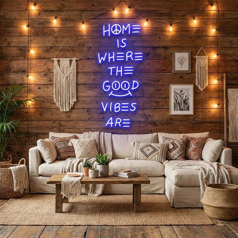 Home Is Where The Good Vibes Are Led Neon Sign Light