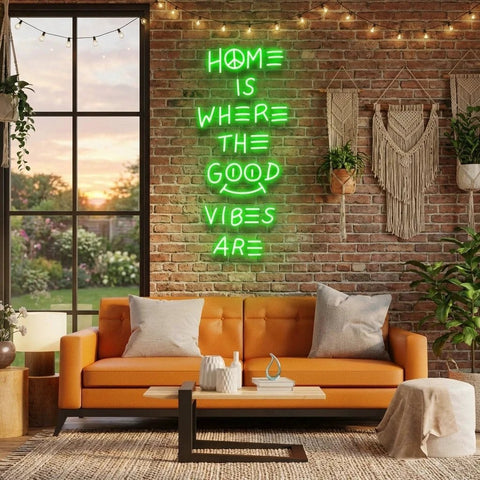 Home Is Where The Good Vibes Are Led Neon Sign Light