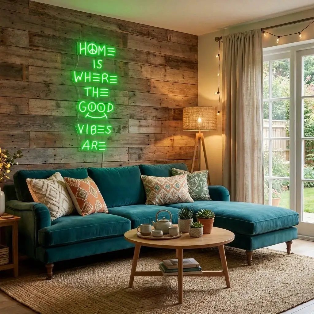 Home Is Where The Good Vibes Are Led Neon Sign Light