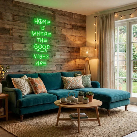 Home Is Where The Good Vibes Are Led Neon Sign Light