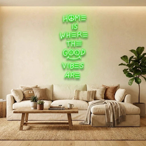 Home Is Where The Good Vibes Are Led Neon Sign Light