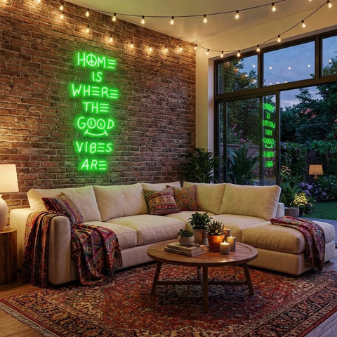 Home Is Where The Good Vibes Are Led Neon Sign Light