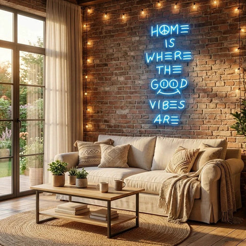 Home Is Where The Good Vibes Are Led Neon Sign Light