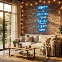 Home Is Where The Good Vibes Are Led Neon Sign Light