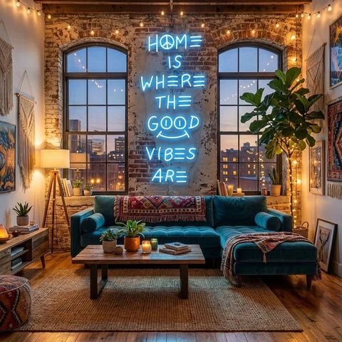 Home Is Where The Good Vibes Are Led Neon Sign Light