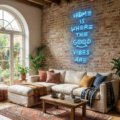 Home Is Where The Good Vibes Are Led Neon Sign Light