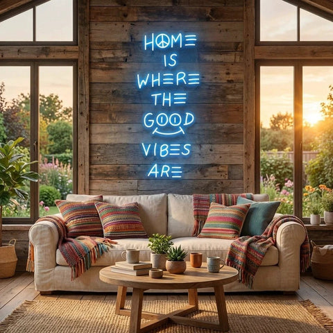 Home Is Where The Good Vibes Are Led Neon Sign Light