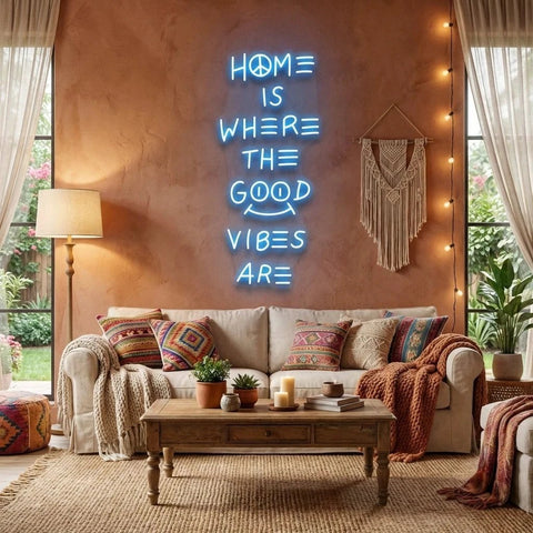Home Is Where The Good Vibes Are Led Neon Sign Light