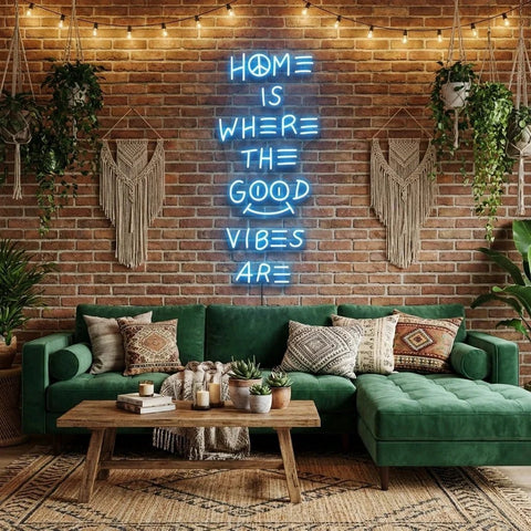 Home Is Where The Good Vibes Are Led Neon Sign Light