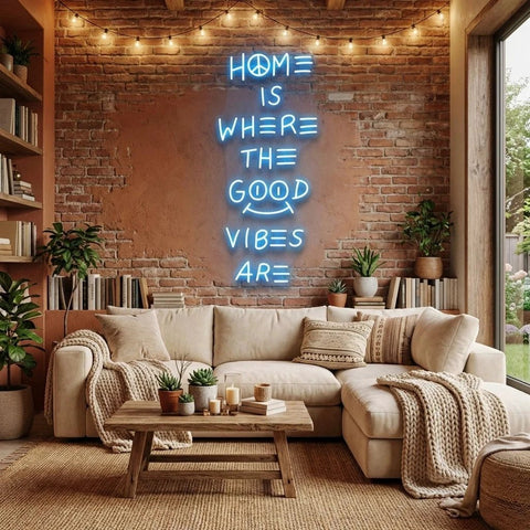 Home Is Where The Good Vibes Are Led Neon Sign Light