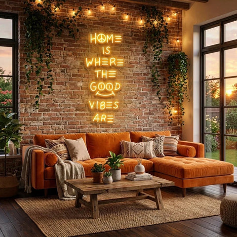 Home Is Where The Good Vibes Are Led Neon Sign Light