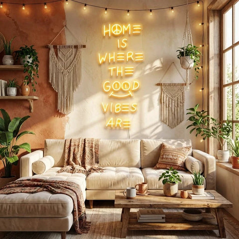 Home Is Where The Good Vibes Are Led Neon Sign Light